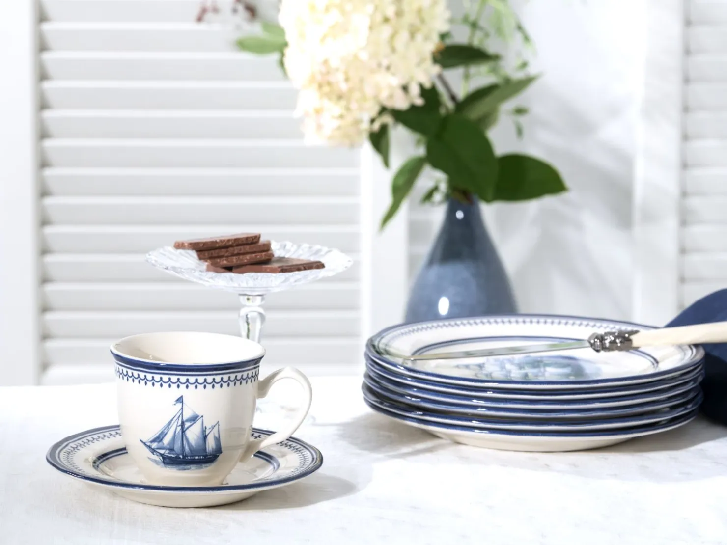 Creatable Geschirrset|Segelschiff - Kaffeeservice 18-tlg - Blau