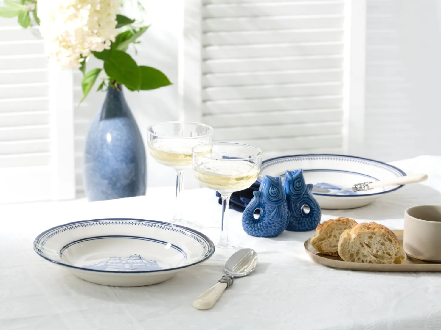 Creatable Geschirrset|Segelschiff - Tafelservice 12-tlg - Blau