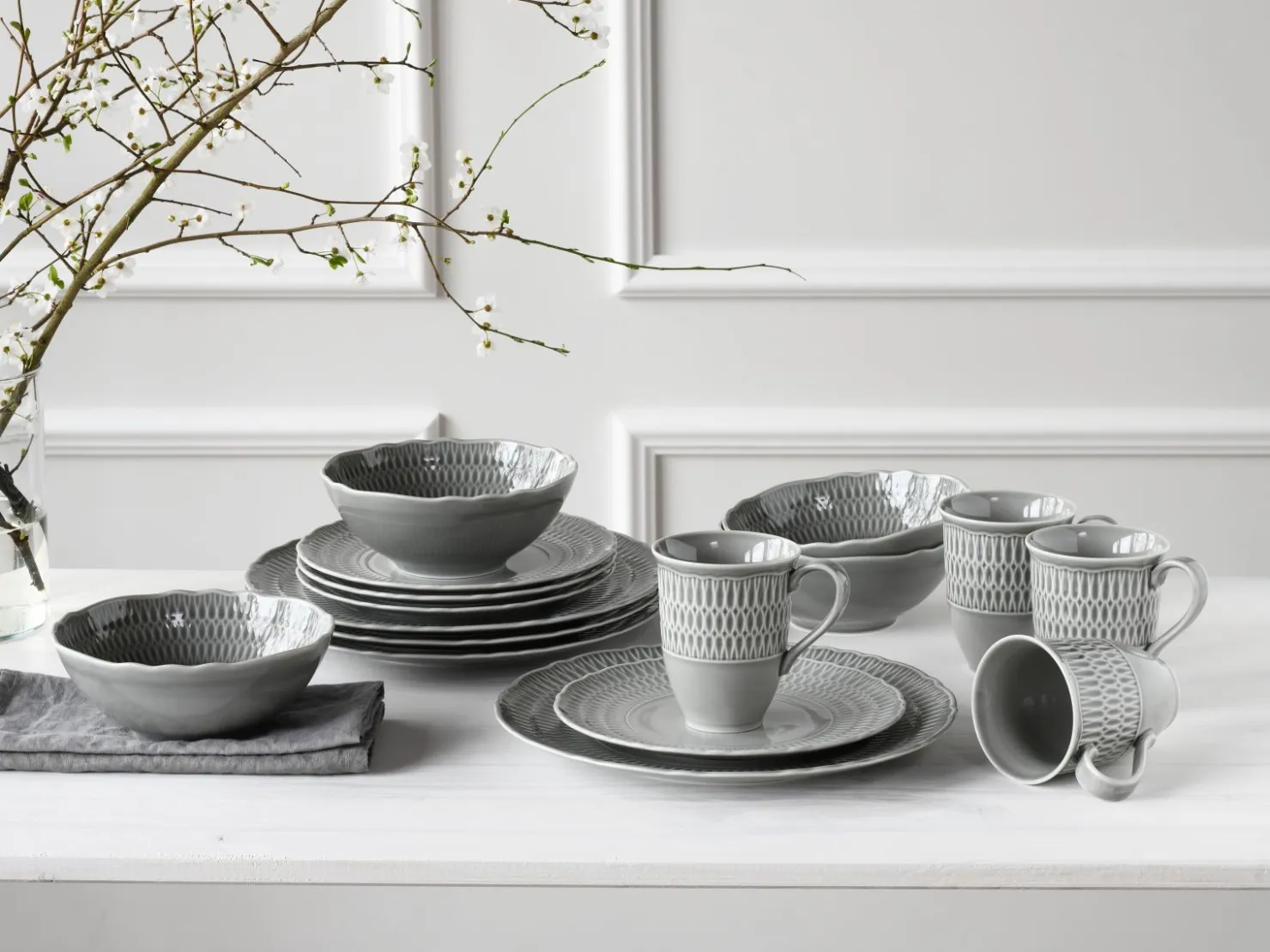 Creatable Geschirrset|Sofia - Kombiservice 16-tlg - Stone