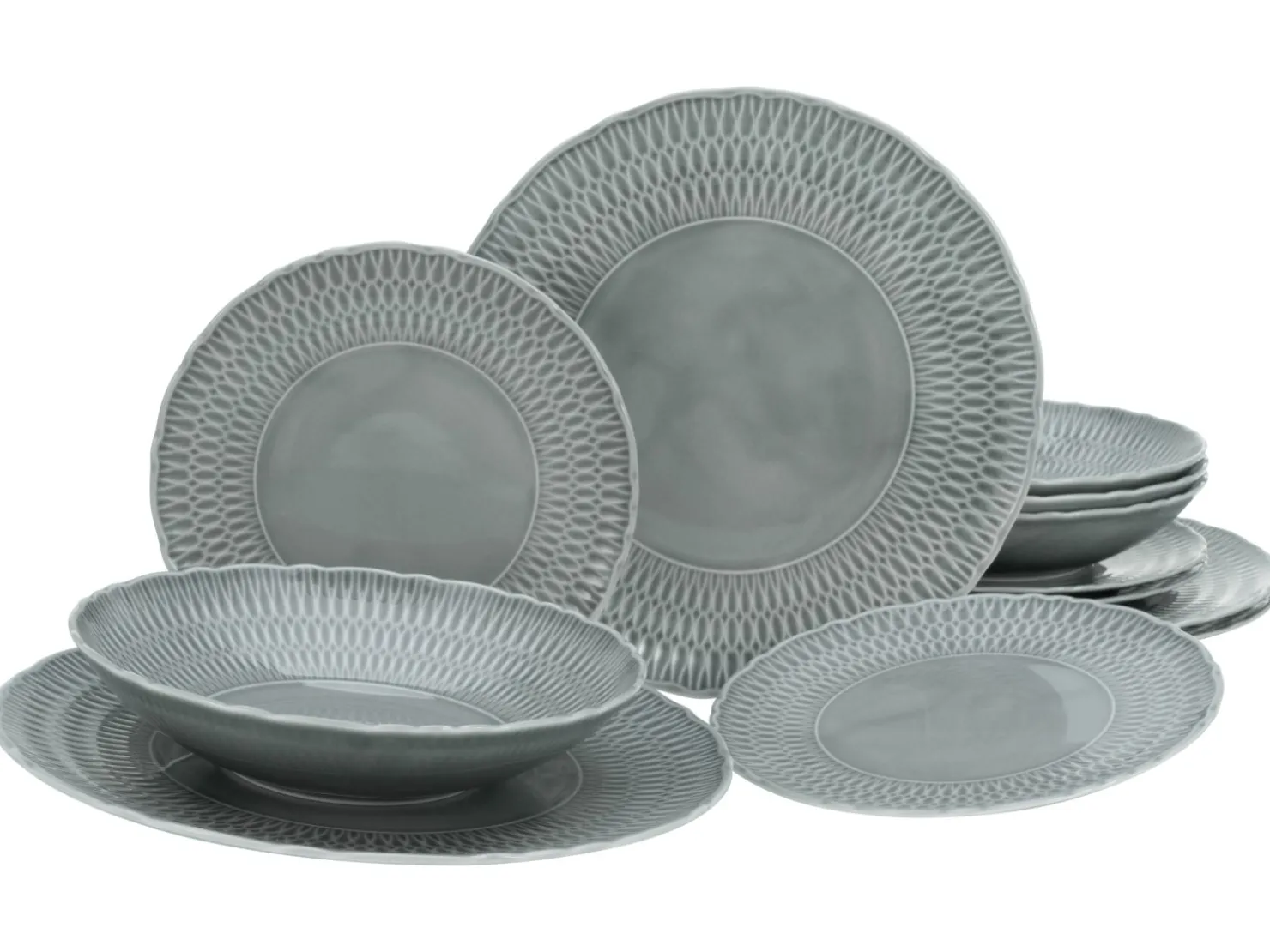 Creatable Teller|Sofia - Tellerset 12-tlg - White