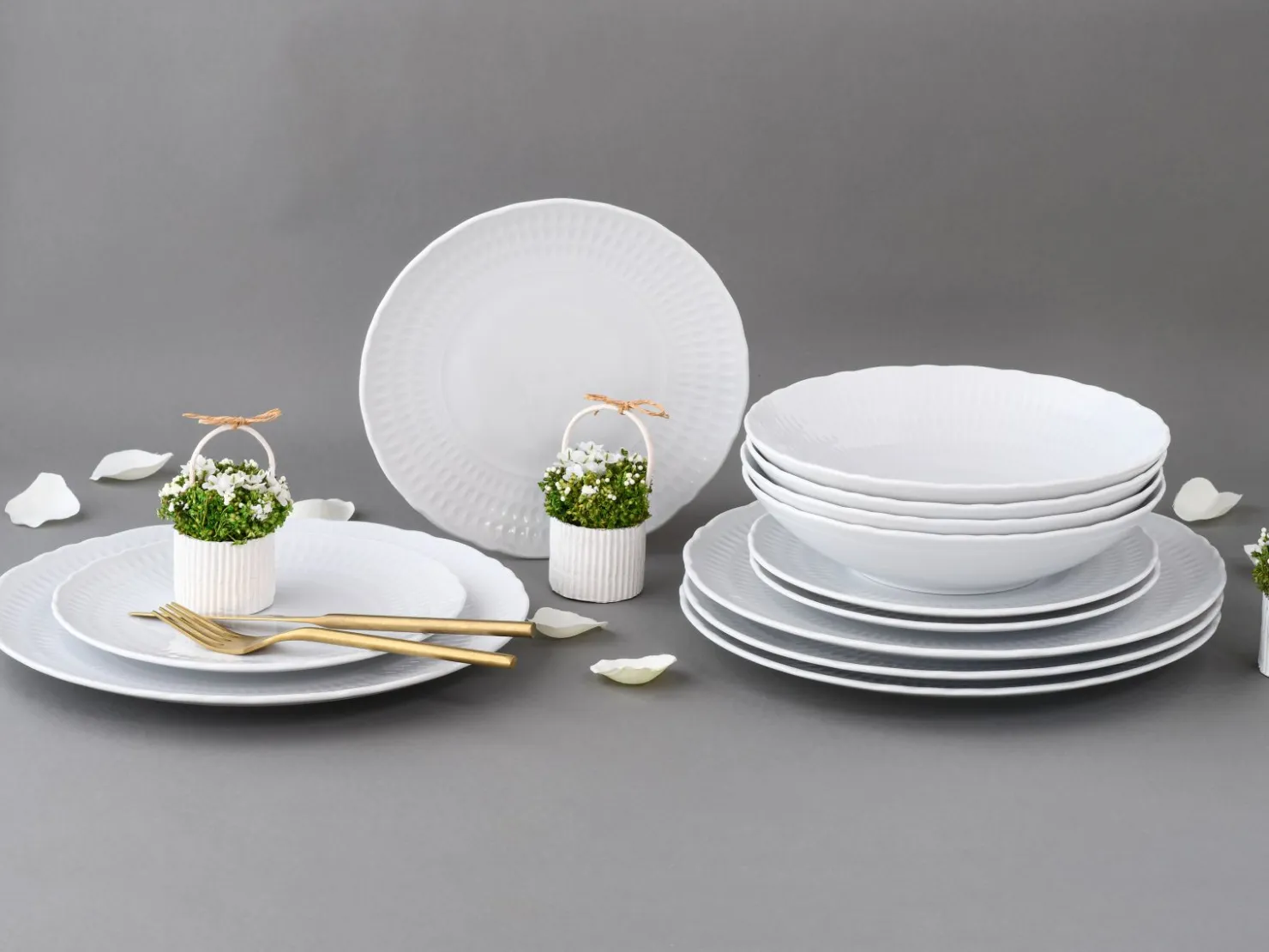 Creatable Teller|Sofia - Tellerset 12-tlg - White
