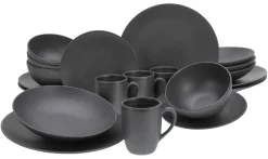 Creatable Geschirrset|Soft Touch - Kombiservice 20-tlg - Schwarz