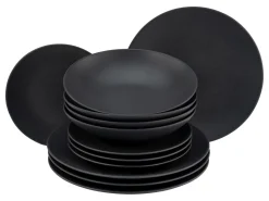 Creatable Geschirrset|Teller|Soft Touch - Tellerset 12-tlg, Soft Touch - Tafelservice 12-tlg - Schwarz
