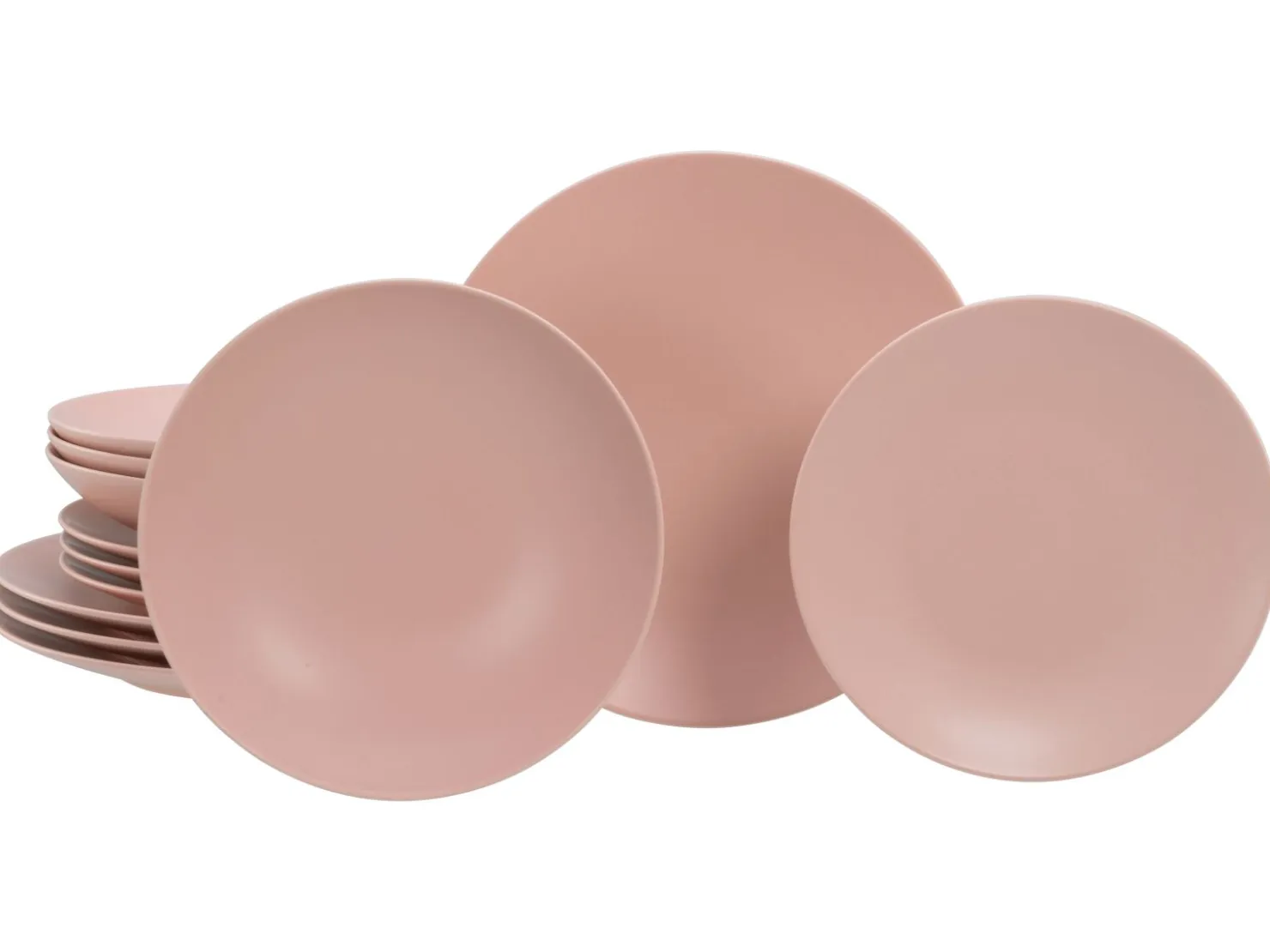 Creatable Geschirrset|Teller|Soft Touch - Tellerset 12-tlg, Soft Touch - Tafelservice 12-tlg - Schwarz