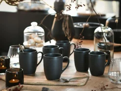 Creatable Becher & Tassen|Geschirrset|Soft Touch - 6-tlg Kaffeebecher - Schwarz