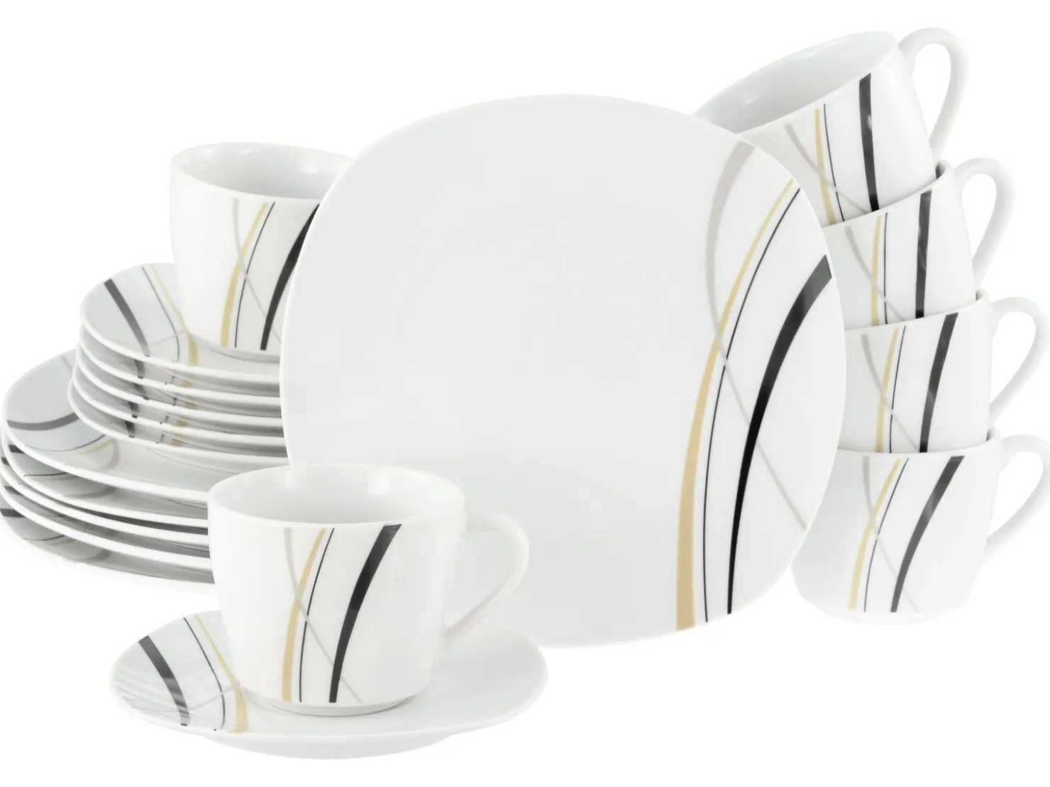 Creatable Geschirrset|Square - Kaffeeservice 18-tlg - Orchidee