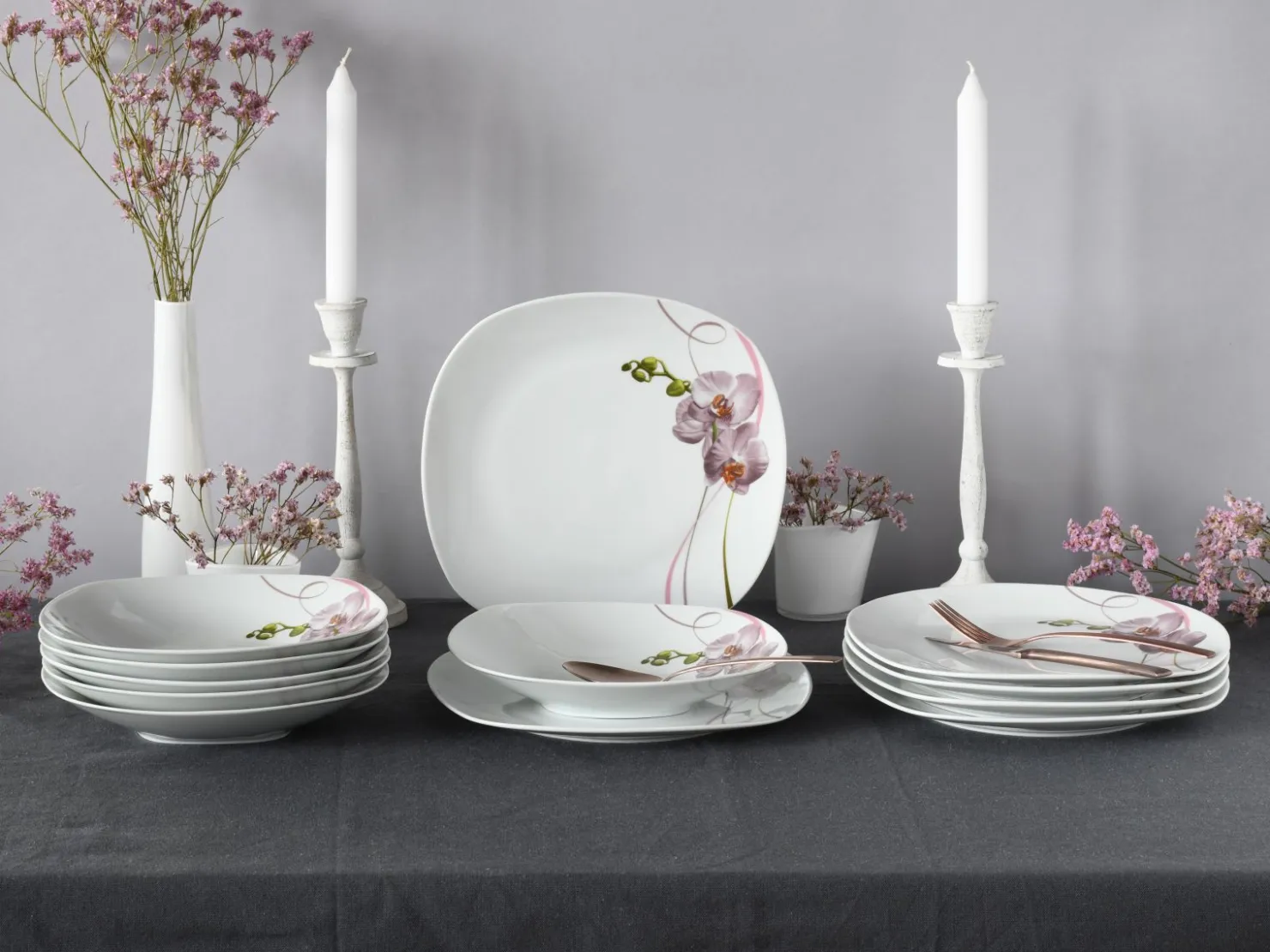 Creatable Geschirrset|Square - Tafelservice 12-tlg - Orchidee