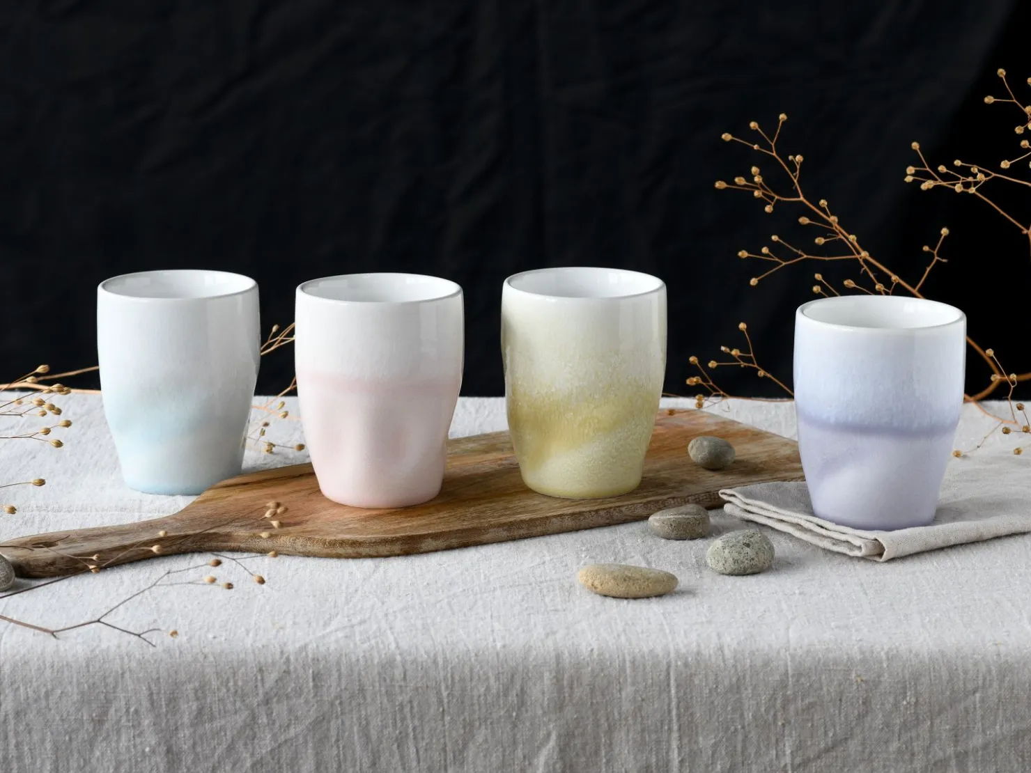 Creatable Becher & Tassen|Squeezy - Kaffeebecher 4-tlg - Natural