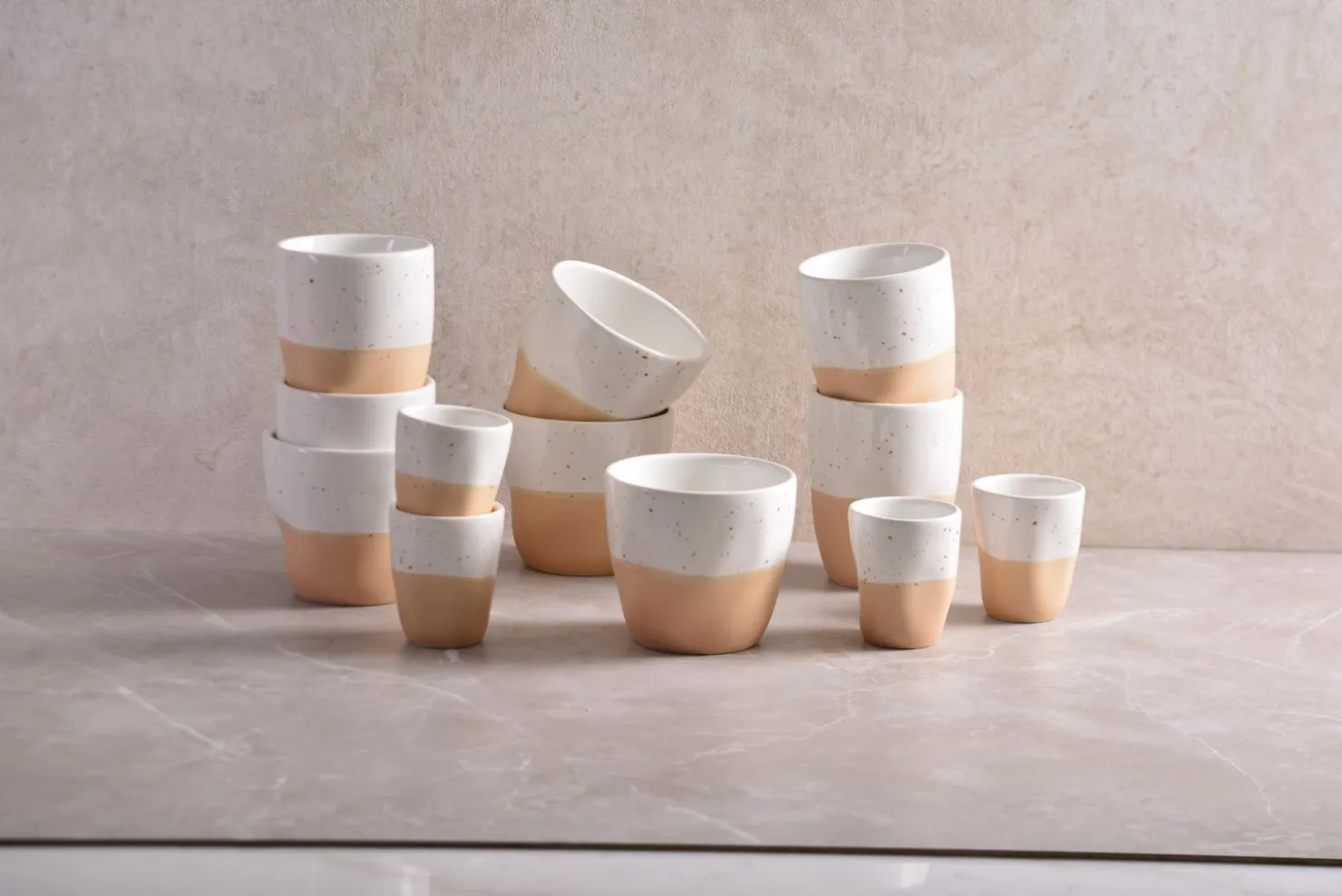 Creatable Becher & Tassen|Squeezy - Kaffeebecher 4-tlg - Natural