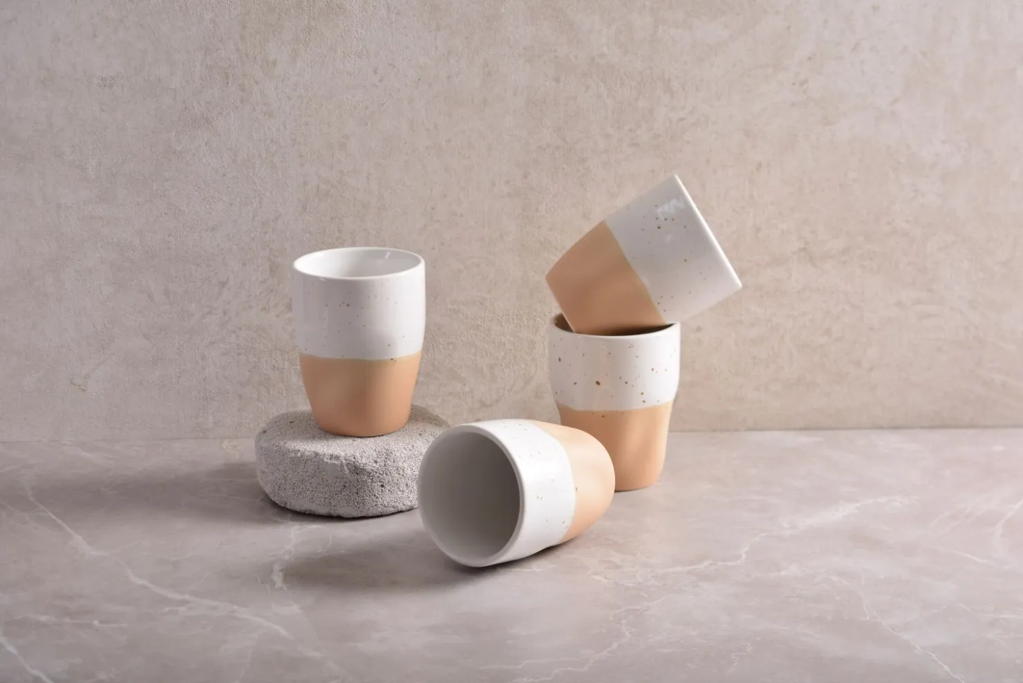 Creatable Becher & Tassen|Squeezy - Kaffeebecher 4-tlg - Natural