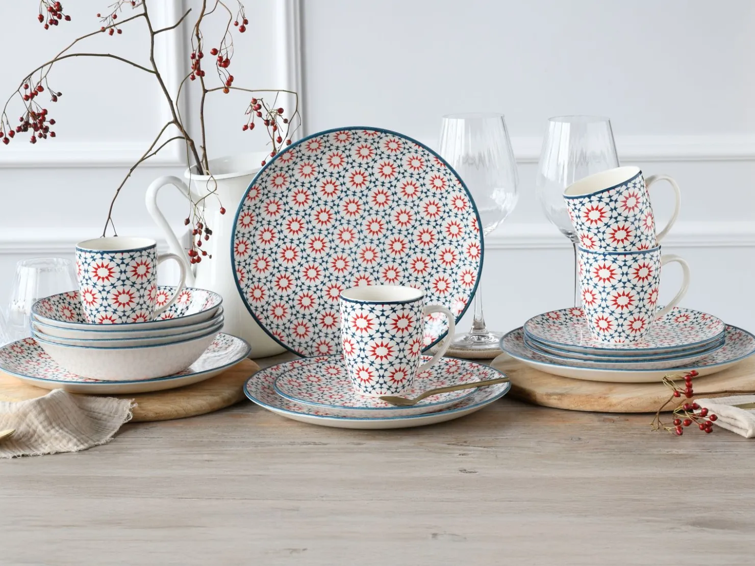 Creatable Geschirrset|Stella - Kombiservice 16-tlg - bunt