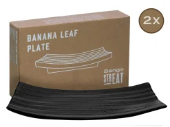 Creatable Geschirrset|Streat Food - Banana Leaf 2-tlg - Schwarz