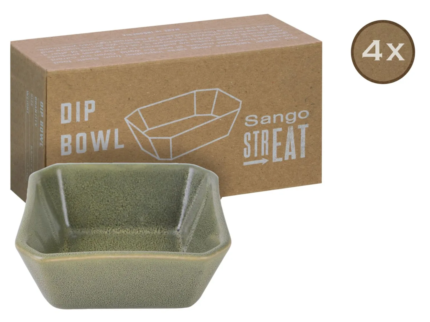 Creatable Geschirrset|Streat Food - Dip Bowl 4-tlg - Schwarz