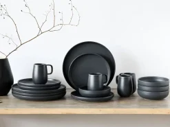 Creatable Geschirrset|Uno - Kombiservice 16-tlg - Black