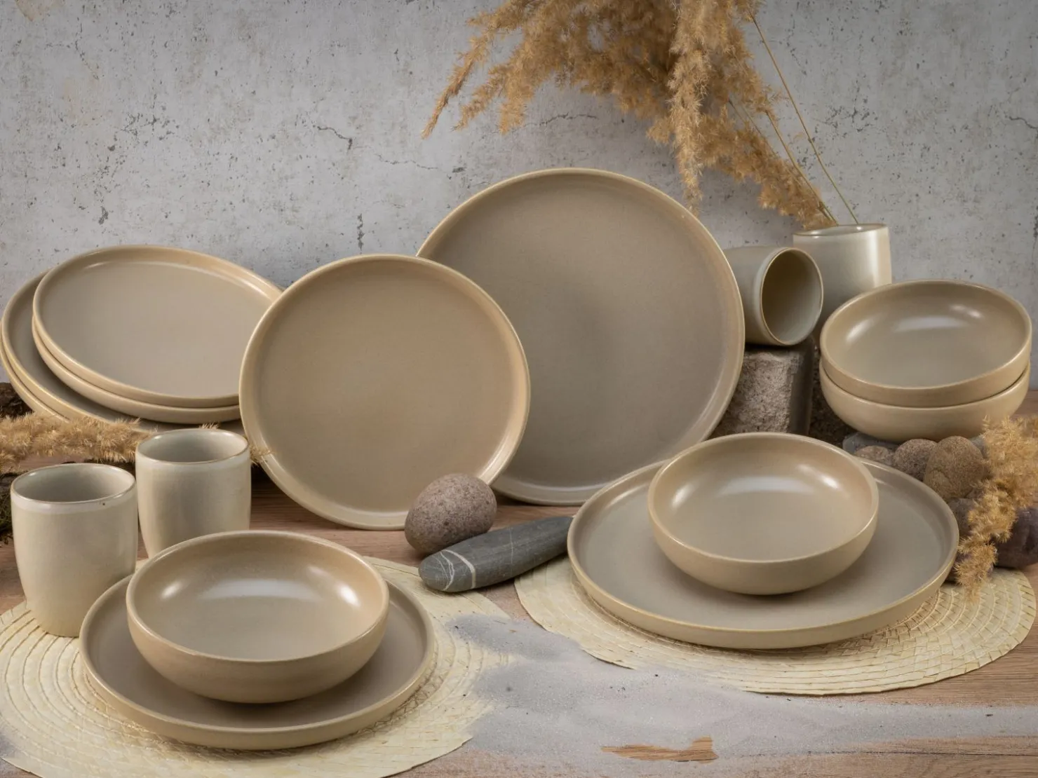 Creatable Geschirrset|Uno - Kombiservice 16-tlg - Grau