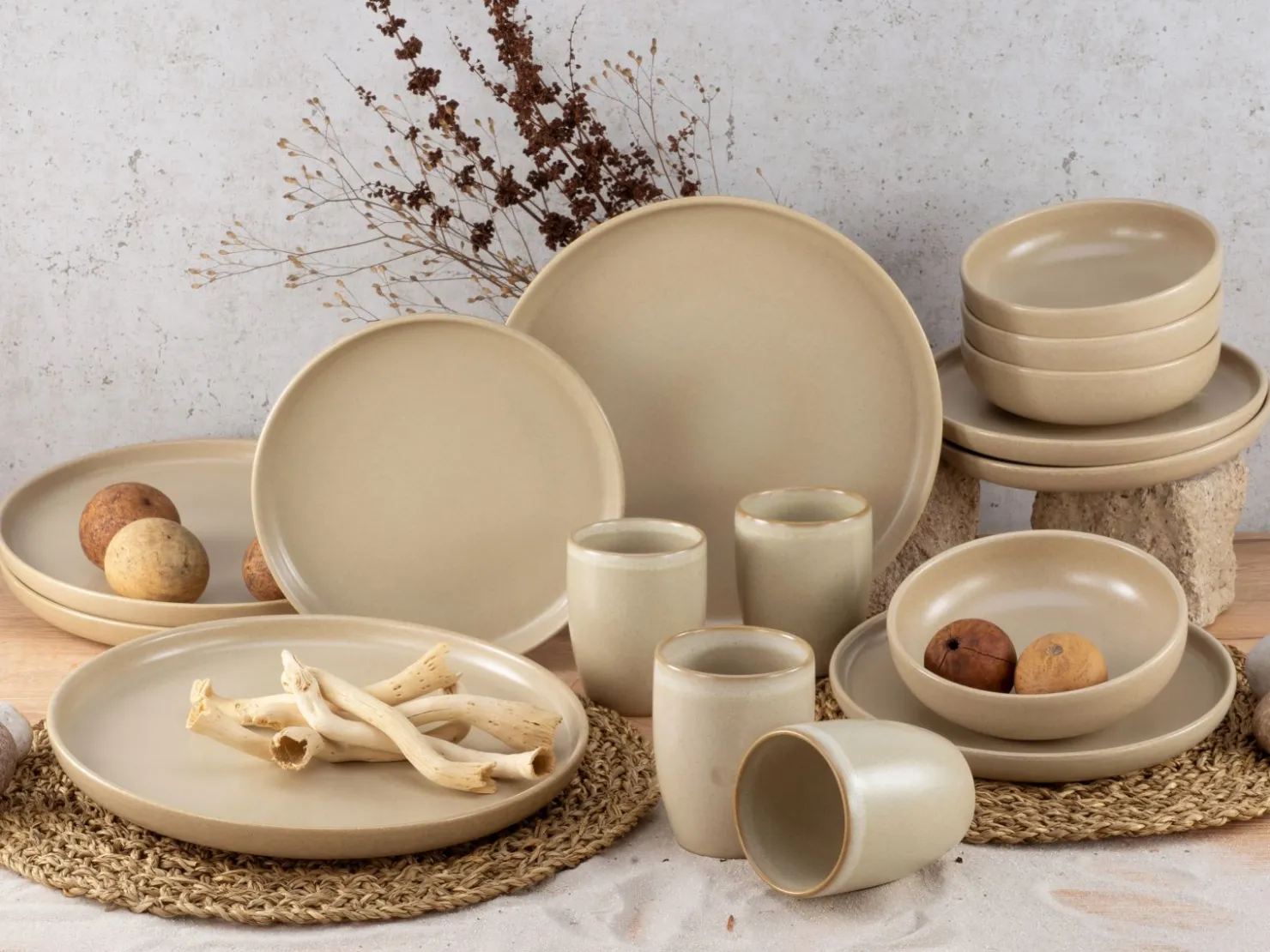 Creatable Geschirrset|Uno - Kombiservice 16-tlg - Grau