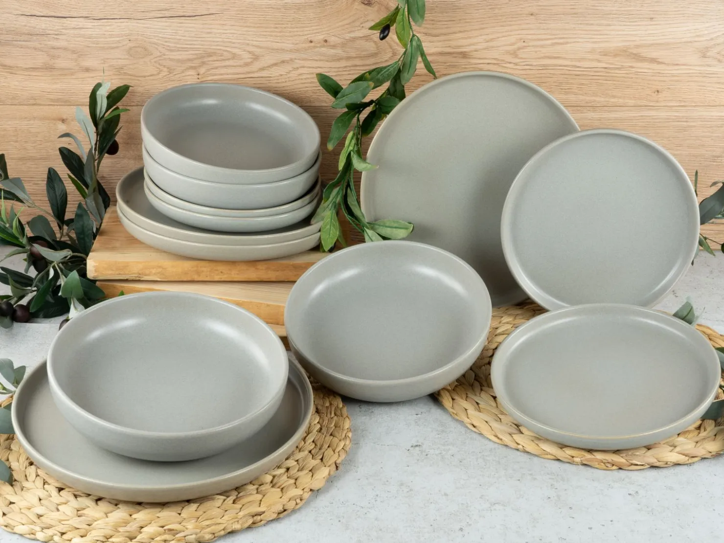 Creatable Geschirrset|Teller|Uno - Tellerset 12-tlg - Black