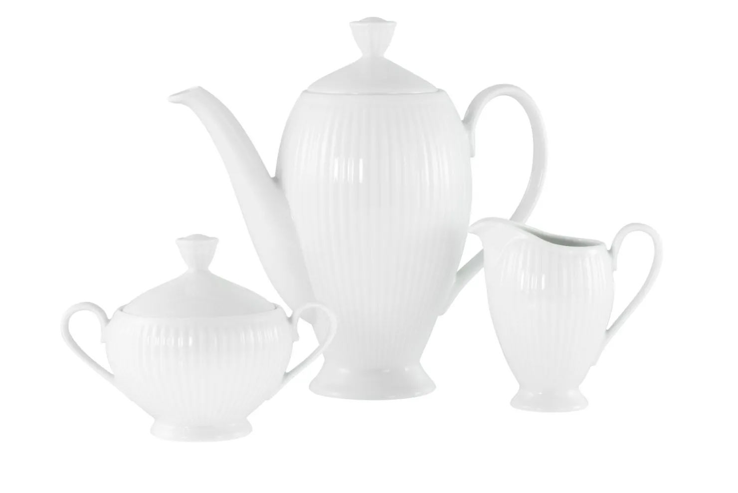 Creatable Geschirrset|Valencia - Kaffeegarnitur 3-tlg - Weiss