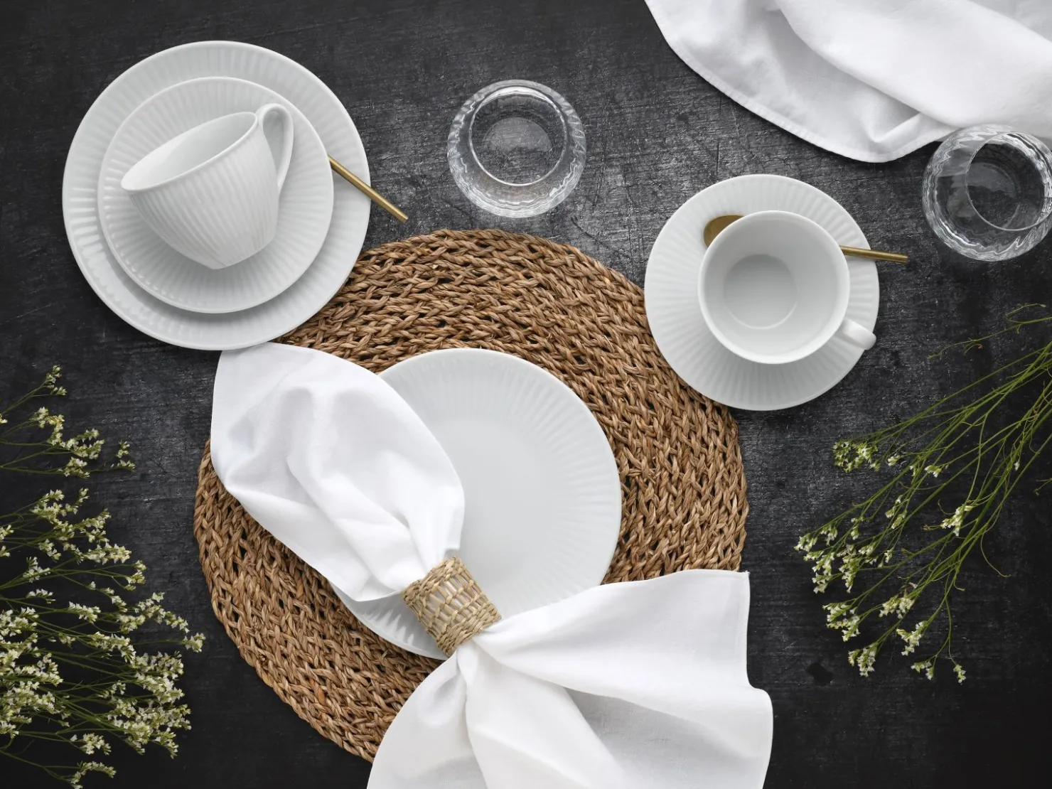 Creatable Geschirrset|Valencia - Kaffeeservice 18-tlg - Weiss