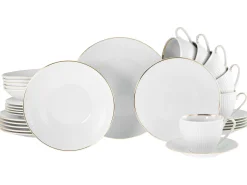 Creatable Geschirrset|Valencia - Kombiservice 30-tlg - Weiss