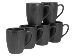 Creatable Becher & Tassen|Geschirrset|Vesuvio - Kaffeebecher 6-tlg - Schwarz
