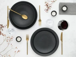 Creatable Geschirrset|Teller|Vesuvio - Tellerset 12-tlg - Schwarz