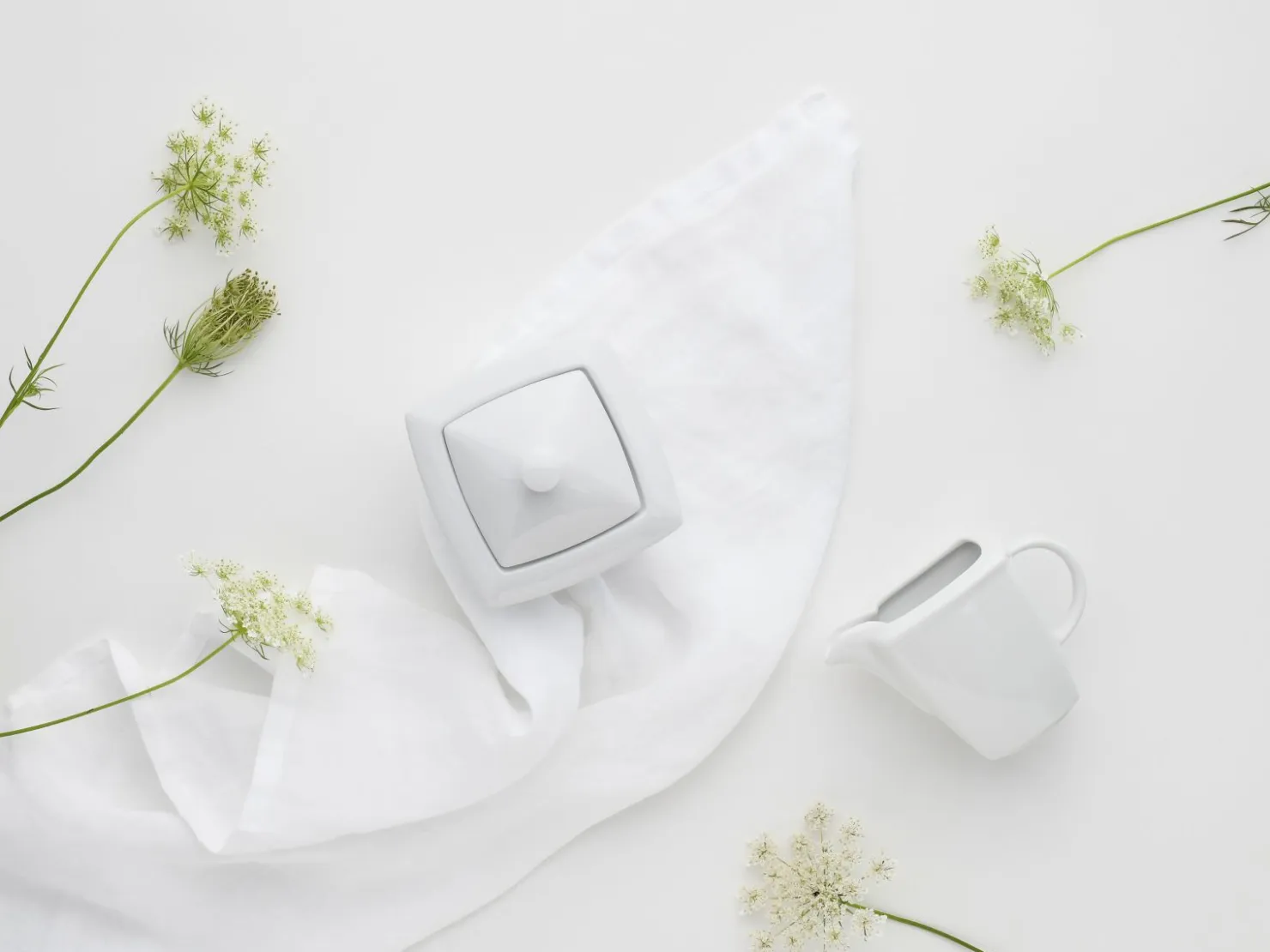 Creatable Geschirrset|Victoria - Milch und Zucker Set 2-tlg - Weiss