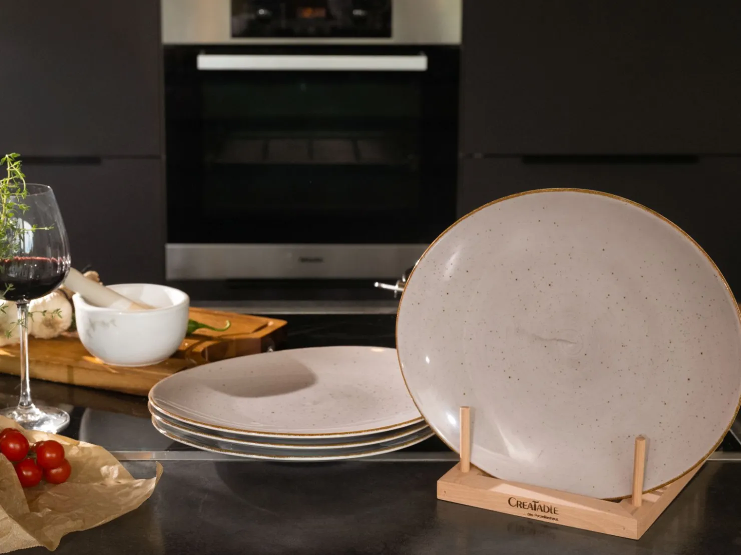 Creatable Geschirrset|Teller|Vintage Nature - Tellerset 4-tlg, Vintage Nature - Steak Set 8-tlg - bunt