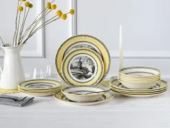 Creatable Geschirrset|Teller|Windmühle - Kombiservice 18-tlg - Gelb