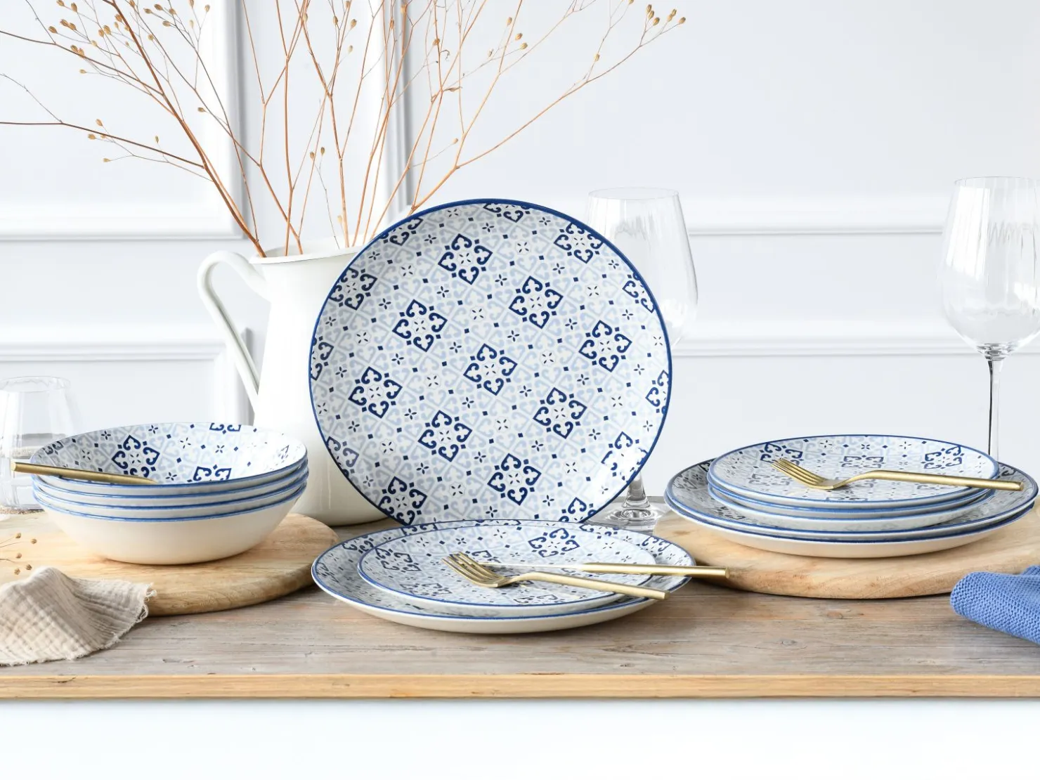 Creatable Geschirrset|Teller|Yara - Tellerset 12-tlg - bunt