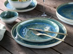 Creatable Geschirrset|Teller|Yuki - Dessertteller 4-tlg - Grün-blau