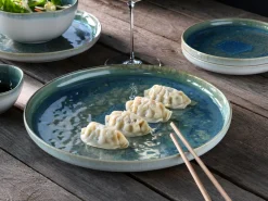 Creatable Geschirrset|Teller|Yuki - Speiseteller 4-tlg - Grün-blau